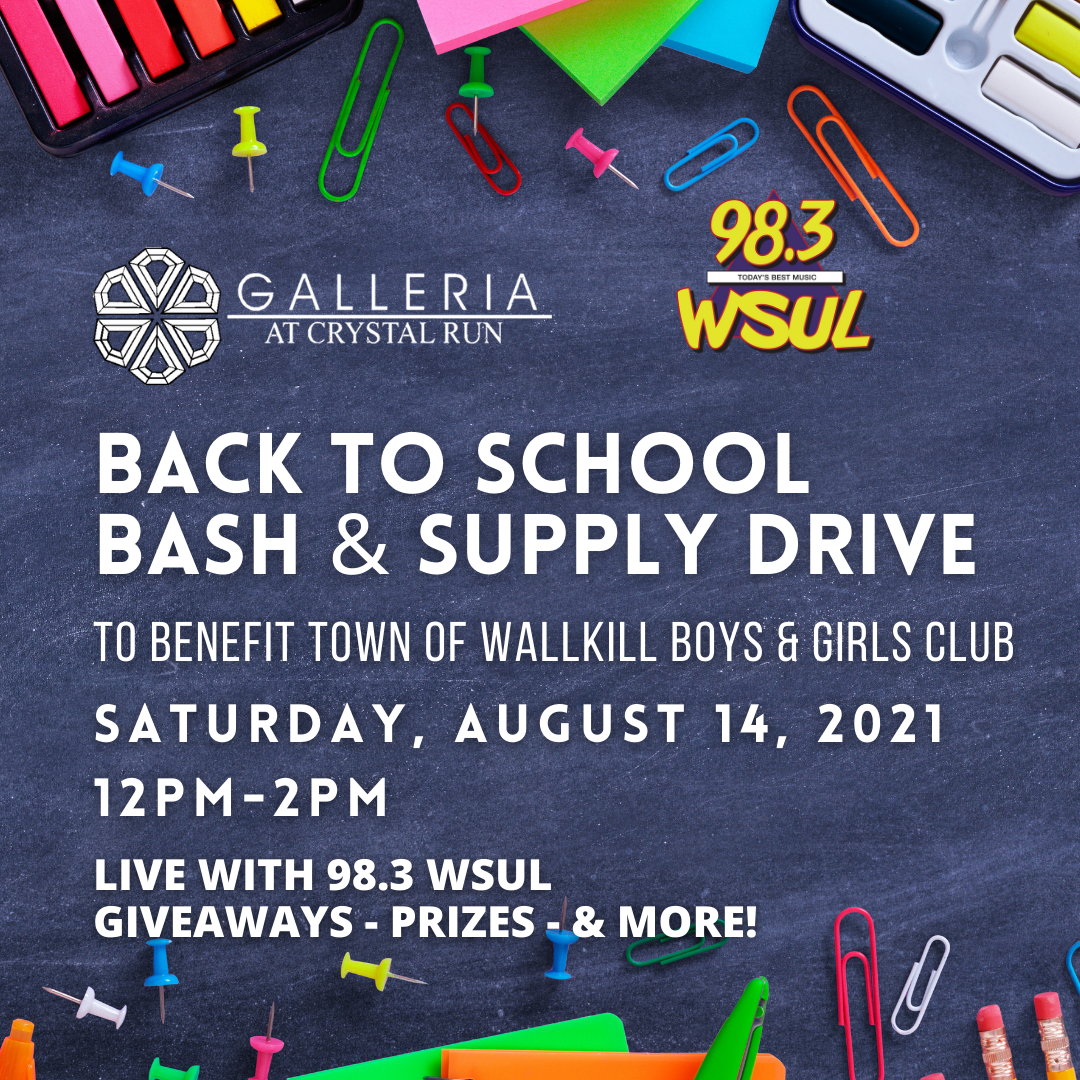 Back To School Bash Supplies Drive Galleria At Crystal Run