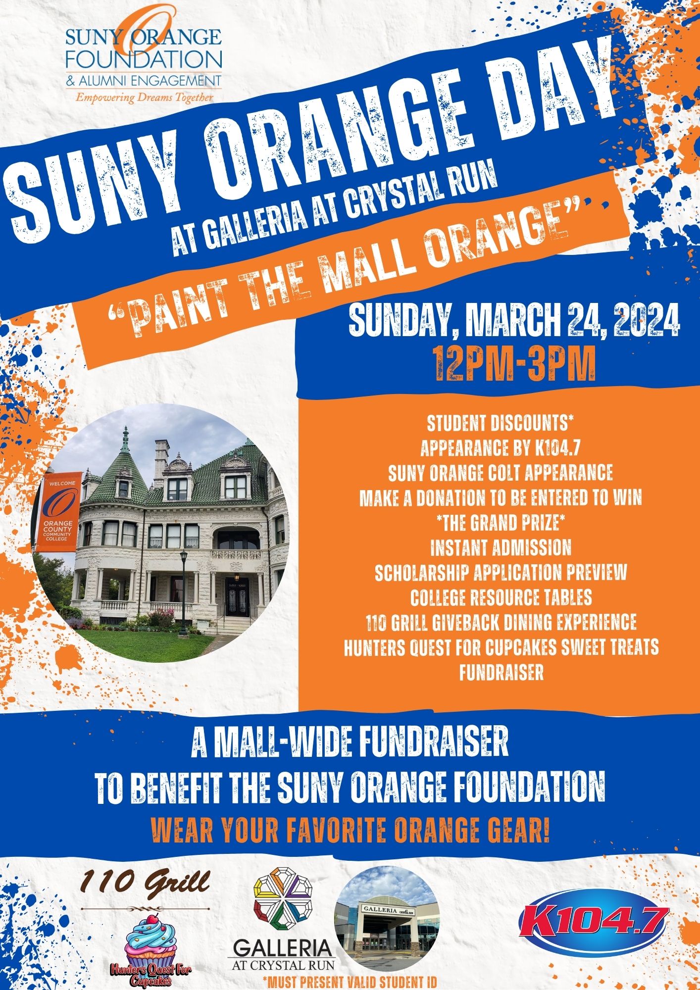 SUNY Orange Day at the Galleria flyer