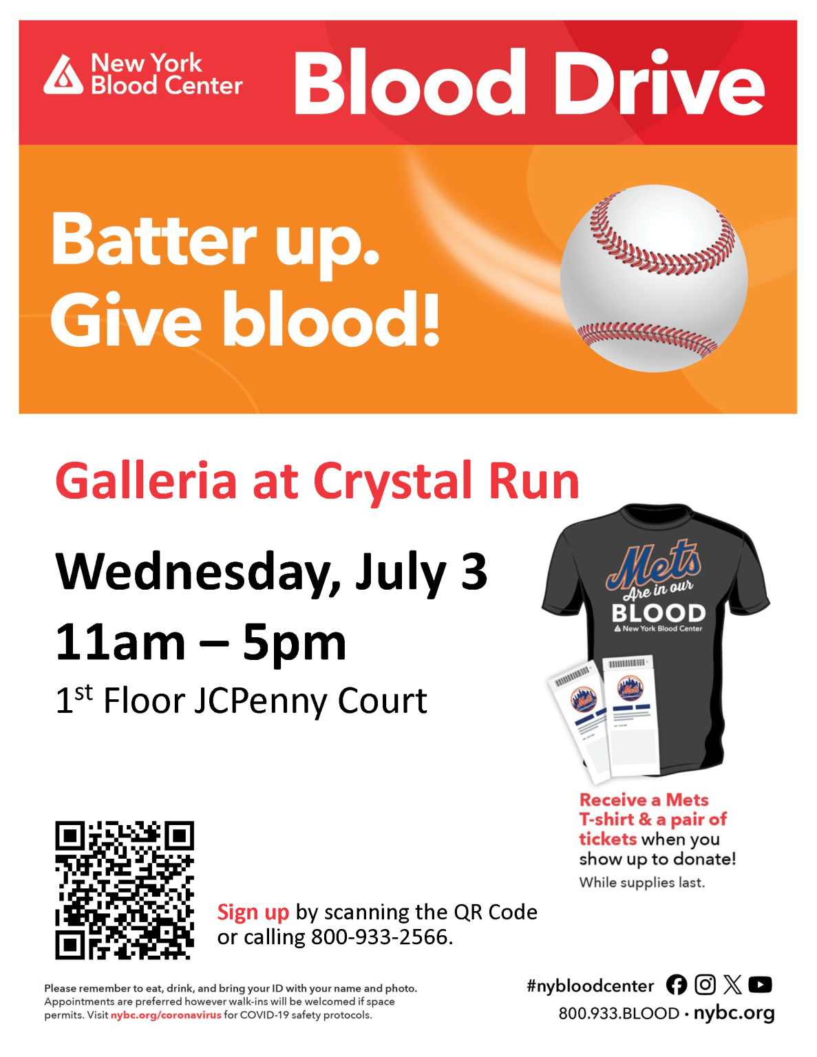 July Blood Drive - Galleria at Crystal Run